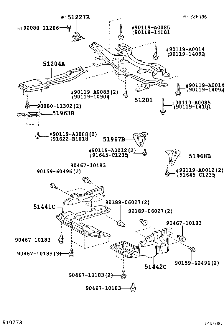  VOLTZ |  SUSPENSION CROSSMEMBER UNDER COVER