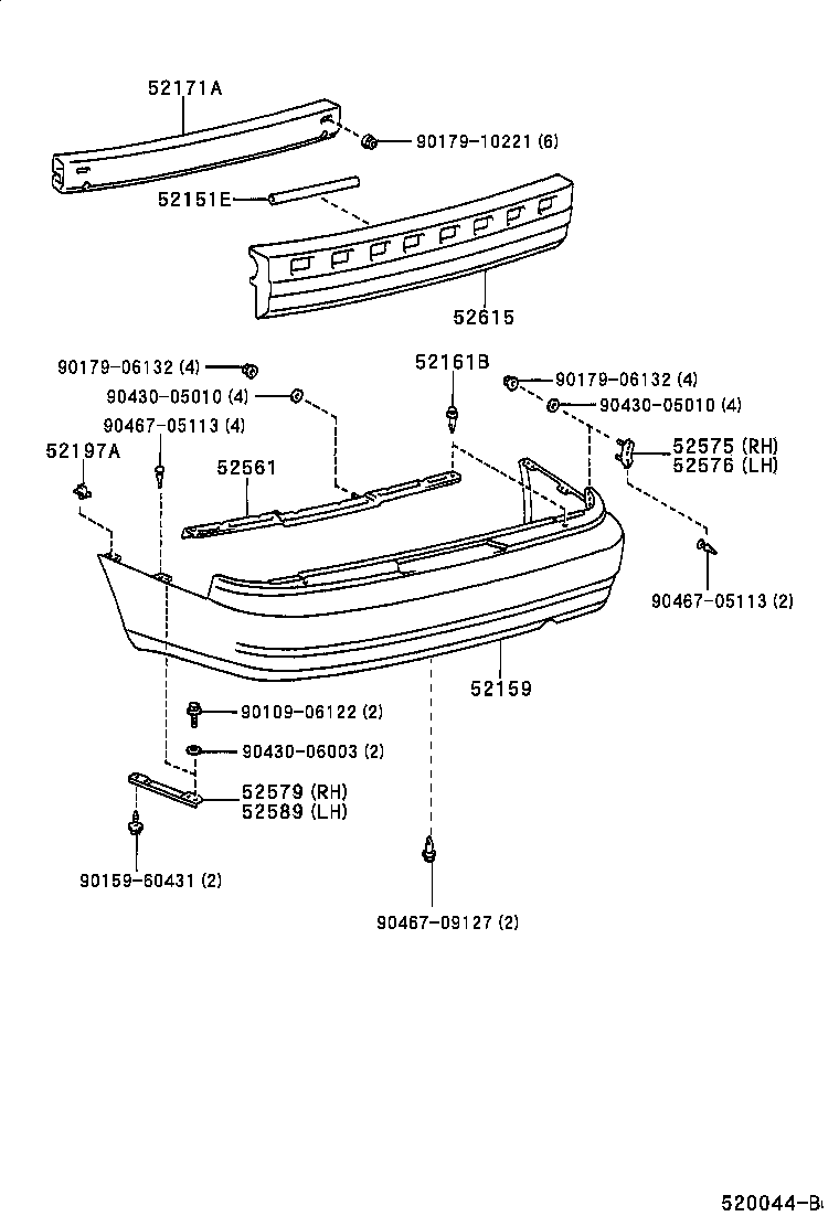  WINDOM |  REAR BUMPER BUMPER STAY