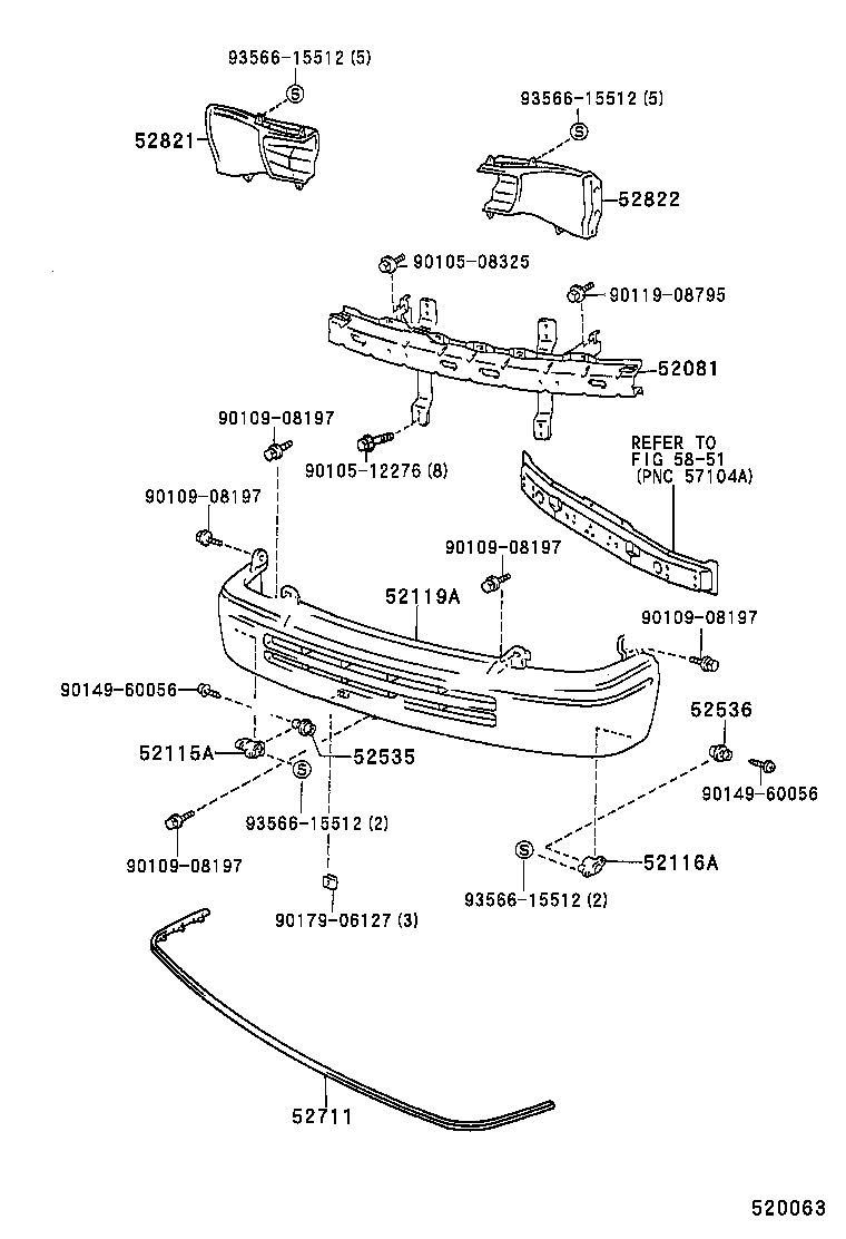  HIACE REGIUSACE |  FRONT BUMPER BUMPER STAY