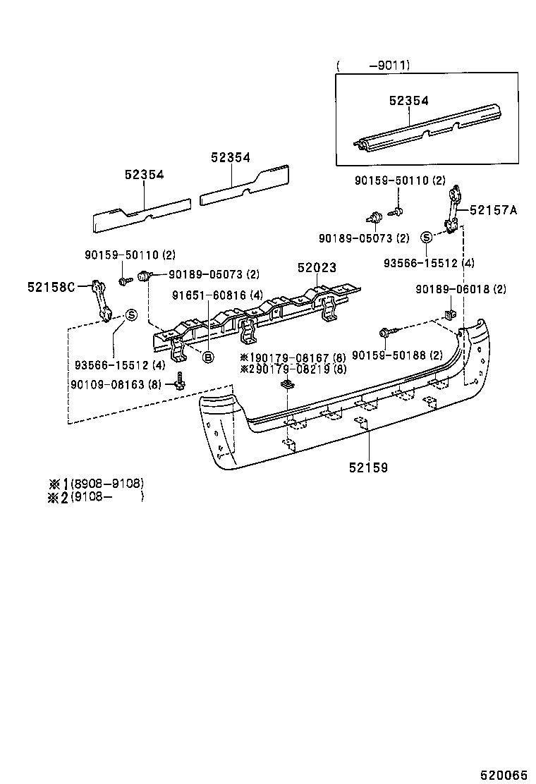  HIACE REGIUSACE |  REAR BUMPER BUMPER STAY