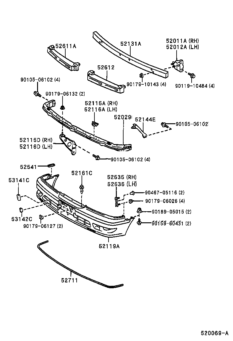  MARK 2 |  FRONT BUMPER BUMPER STAY