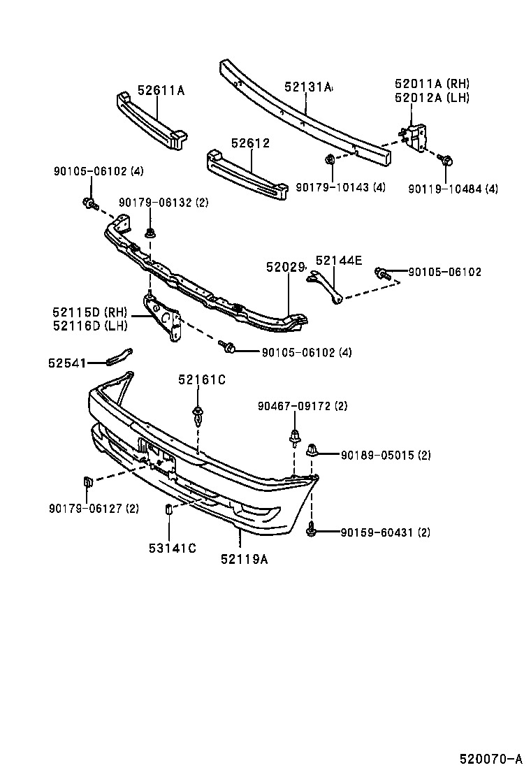  CHASER |  FRONT BUMPER BUMPER STAY