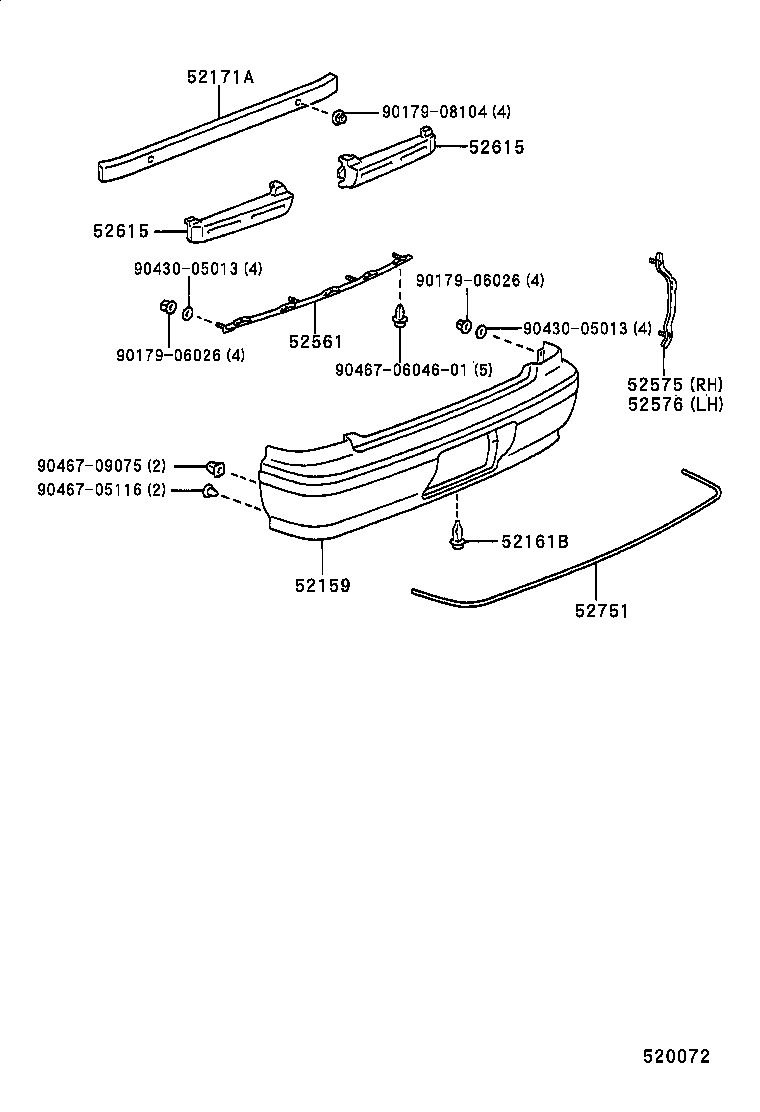  MARK 2 |  REAR BUMPER BUMPER STAY