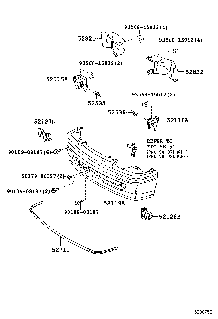  HIACE REGIUSACE |  FRONT BUMPER BUMPER STAY