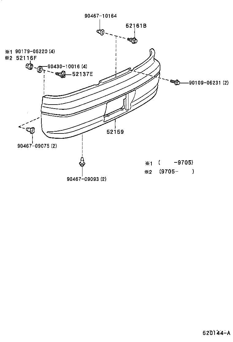  LEVIN TRUENO |  REAR BUMPER BUMPER STAY