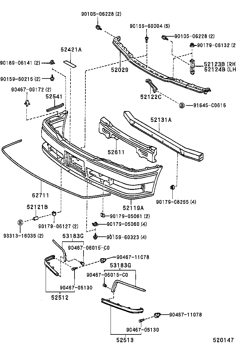  CROWN CROWN MAJESTA |  FRONT BUMPER BUMPER STAY
