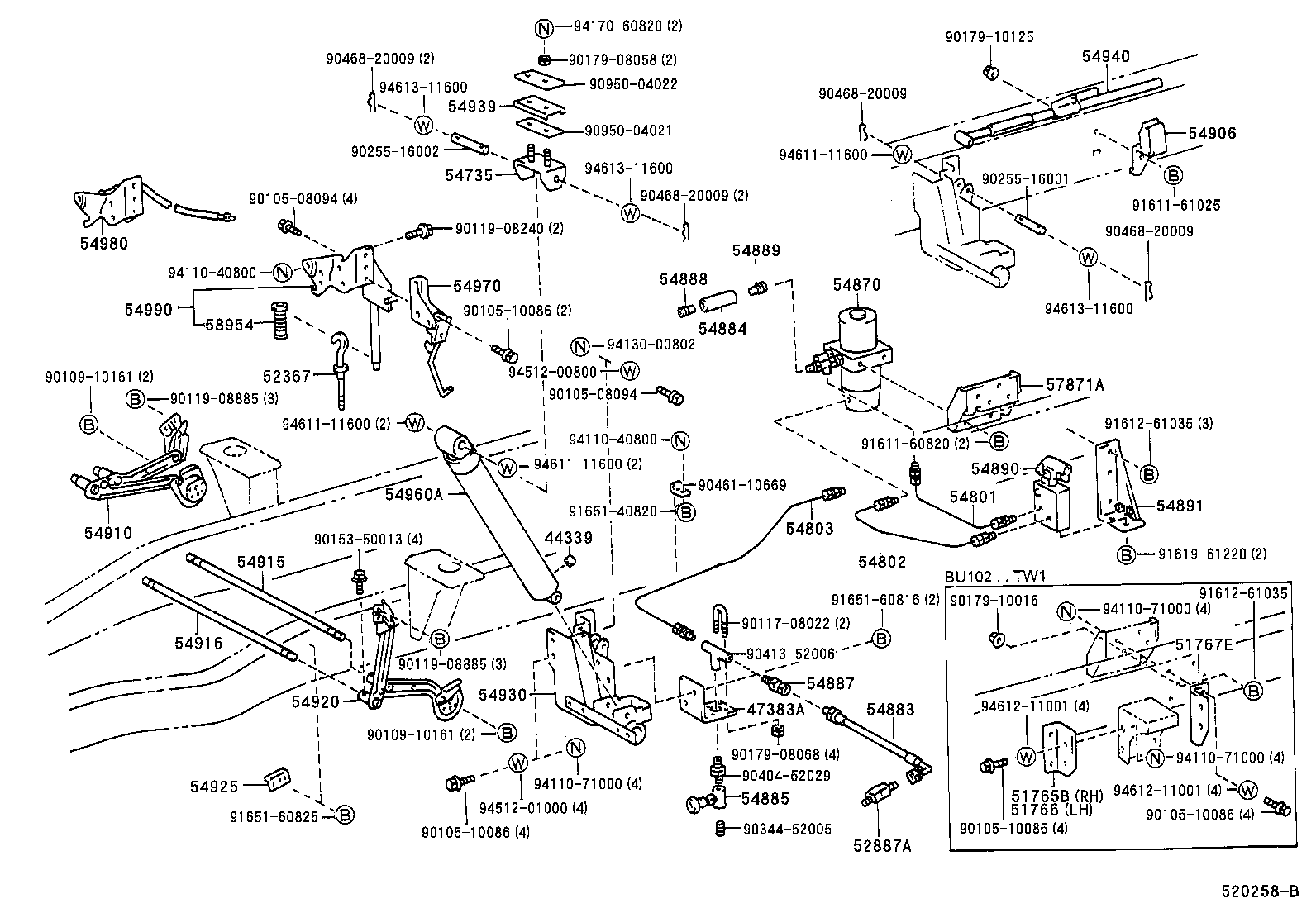  DYNA 200 TOYOACE G25 |  CAB MOUNTING BODY MOUNTING