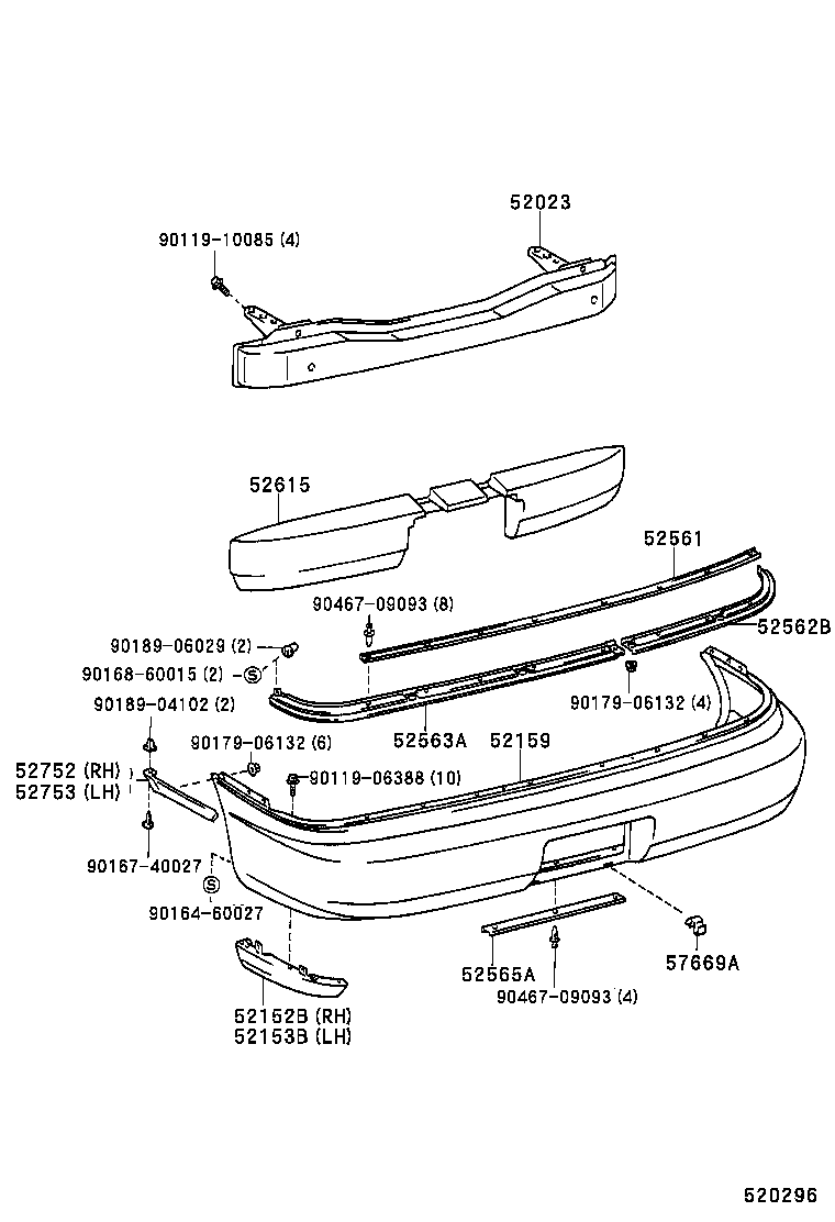  MR2 |  REAR BUMPER BUMPER STAY