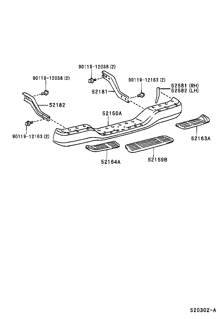  HILUX |  REAR BUMPER BUMPER STAY