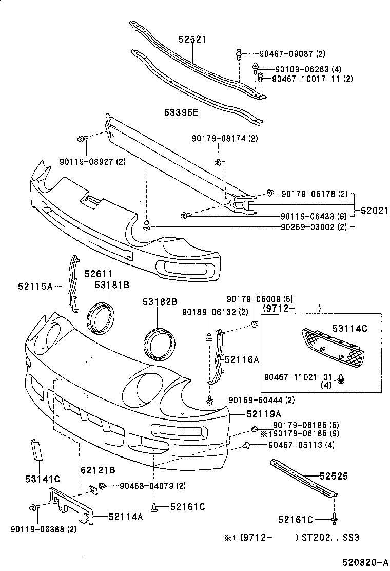  CELICA |  FRONT BUMPER BUMPER STAY