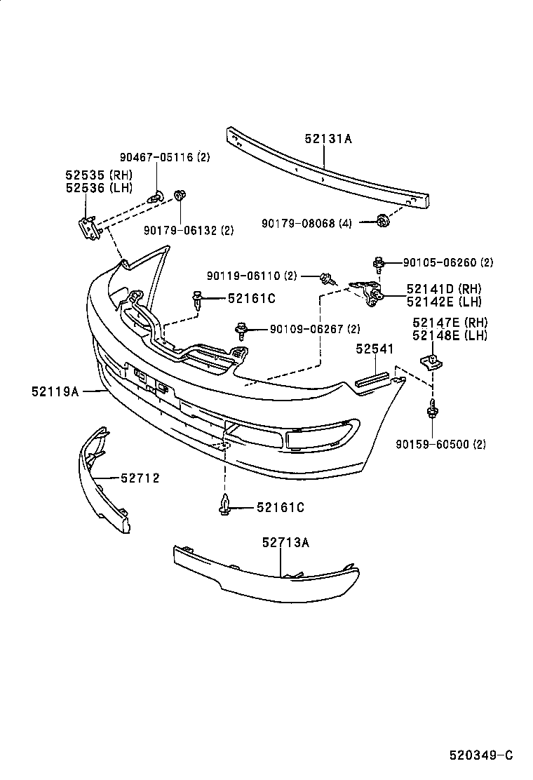  PRIUS |  FRONT BUMPER BUMPER STAY