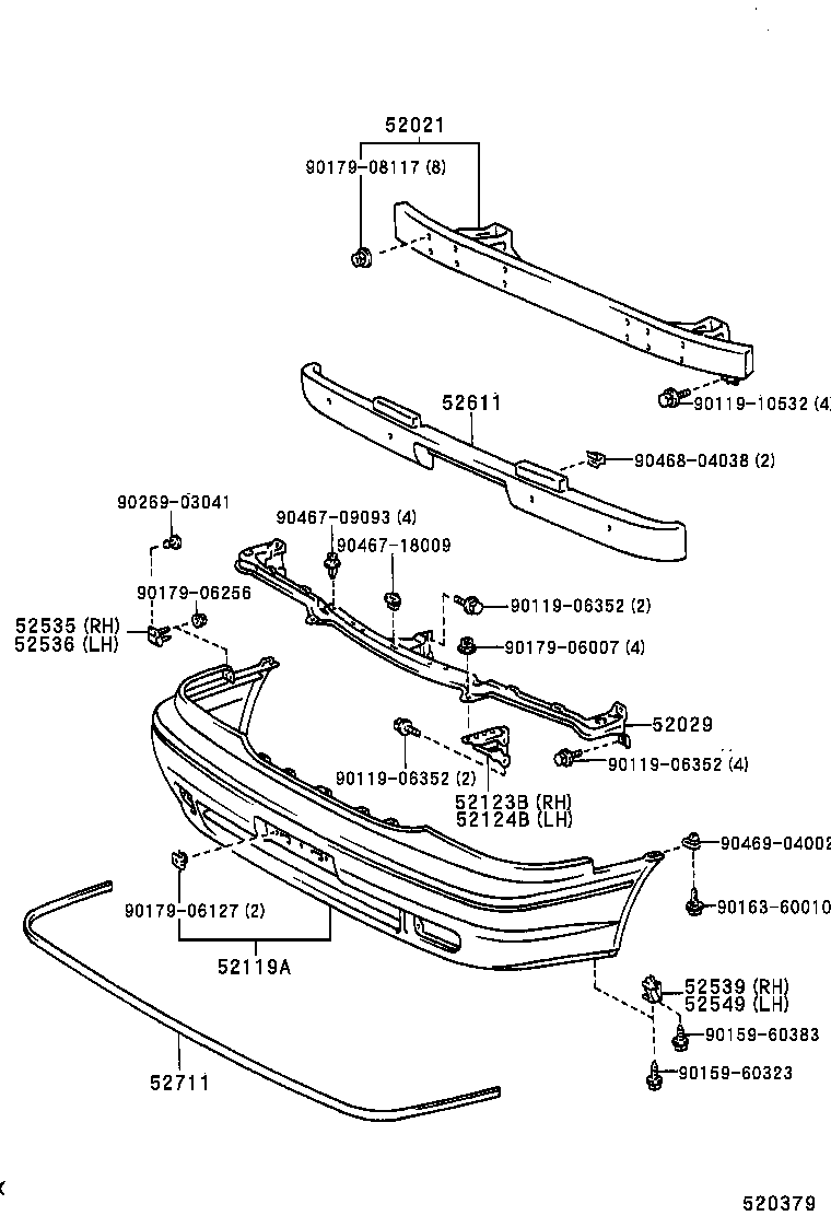  CROWN |  FRONT BUMPER BUMPER STAY