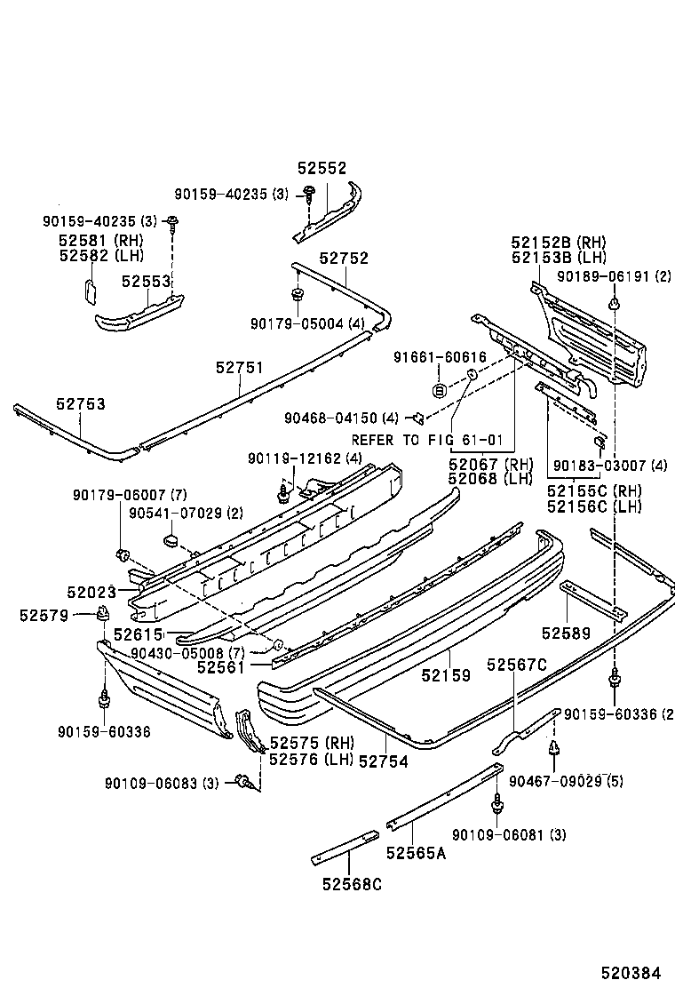  CROWN |  REAR BUMPER BUMPER STAY
