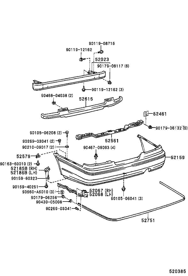  CROWN |  REAR BUMPER BUMPER STAY