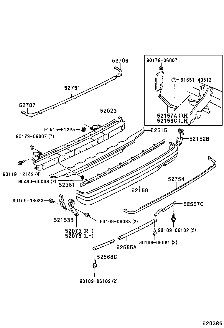  CROWN |  REAR BUMPER BUMPER STAY