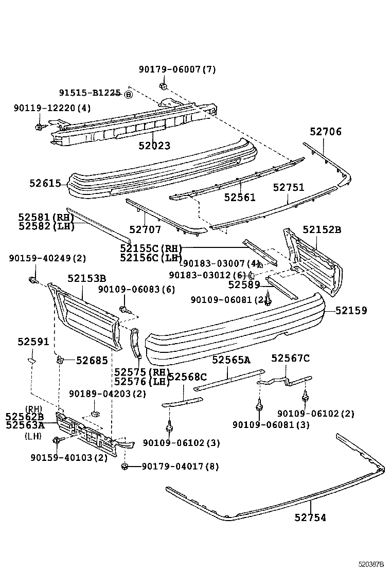  CROWN |  REAR BUMPER BUMPER STAY