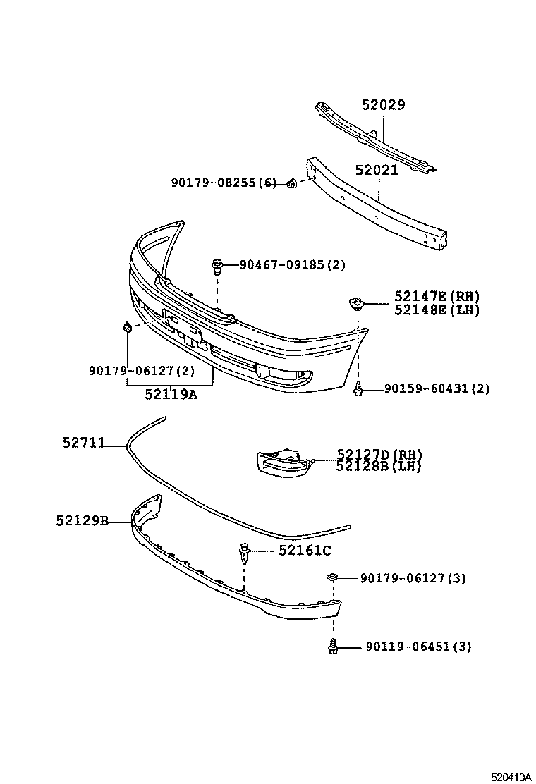  VISTA VISTA ARDEO |  FRONT BUMPER BUMPER STAY