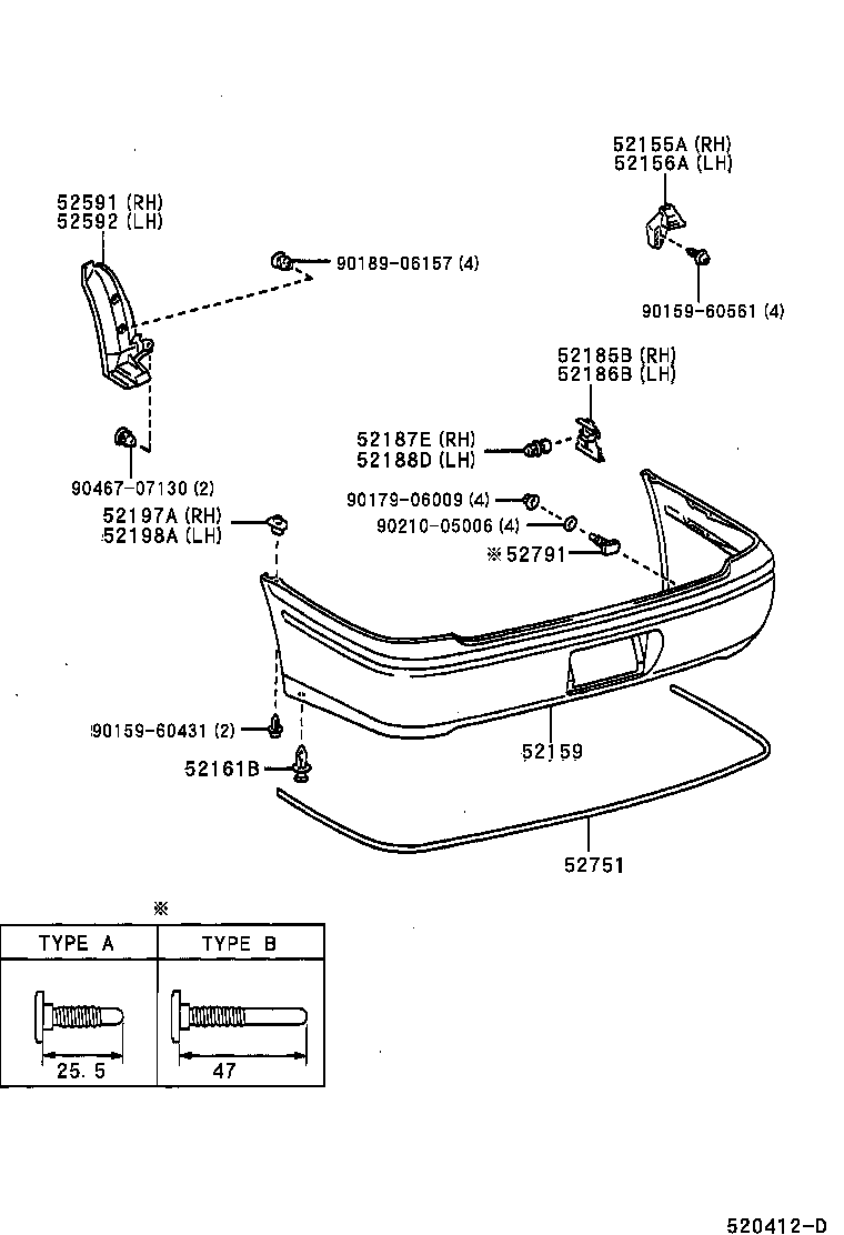  VISTA VISTA ARDEO |  REAR BUMPER BUMPER STAY