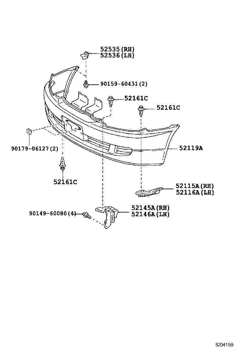  NADIA |  FRONT BUMPER BUMPER STAY