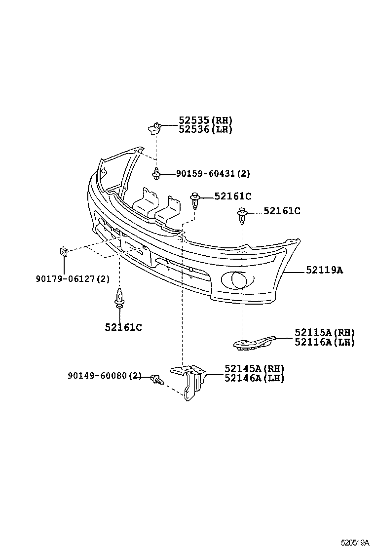  NADIA |  FRONT BUMPER BUMPER STAY