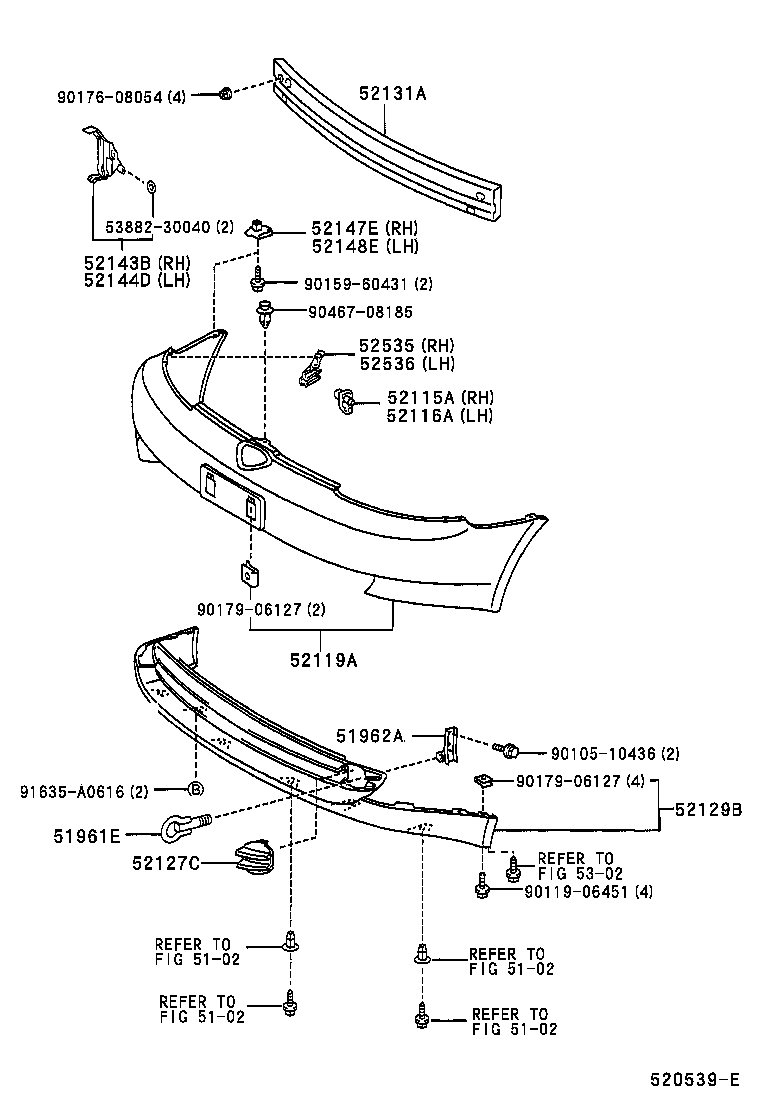  PLATZ |  FRONT BUMPER BUMPER STAY