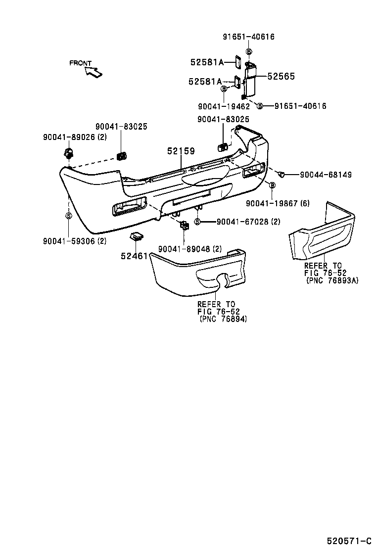  CAMI |  REAR BUMPER BUMPER STAY