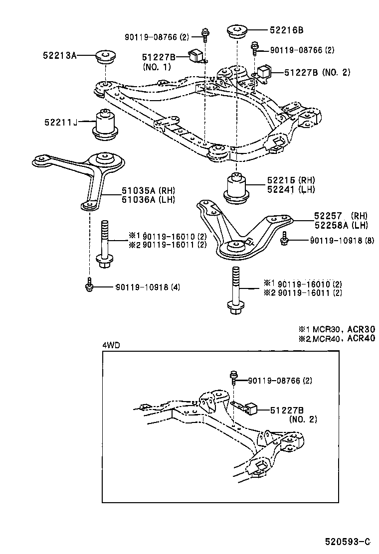  ESTIMA T L |  CAB MOUNTING BODY MOUNTING