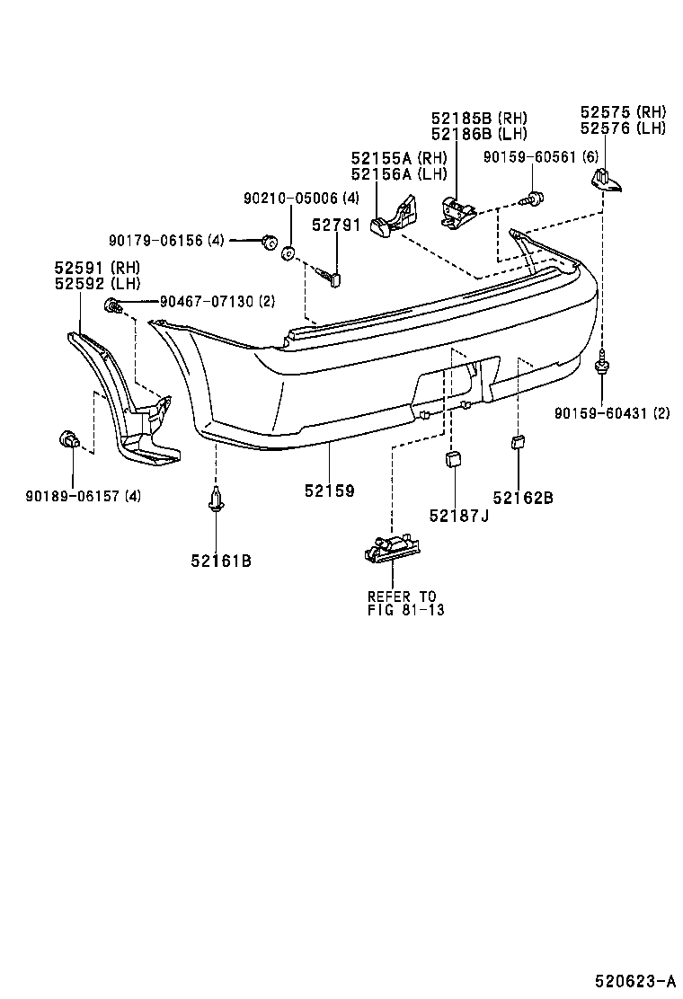  OPA |  REAR BUMPER BUMPER STAY
