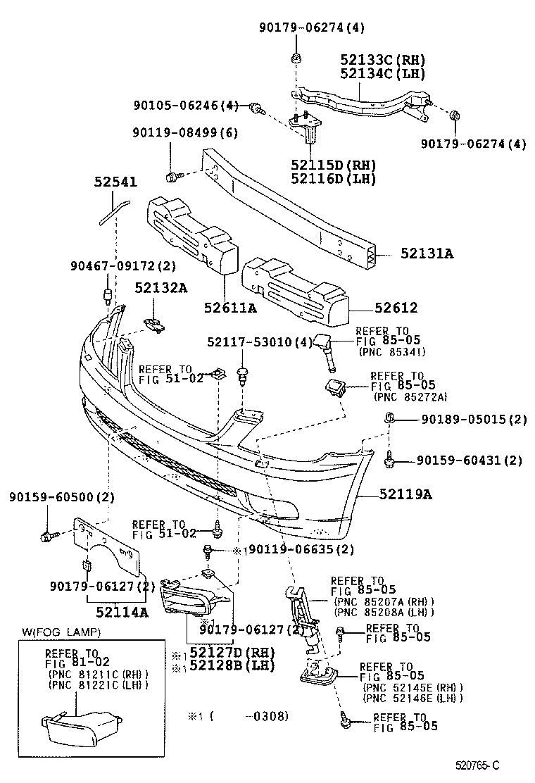  ALTEZZA ALTEZZA GITA |  FRONT BUMPER BUMPER STAY