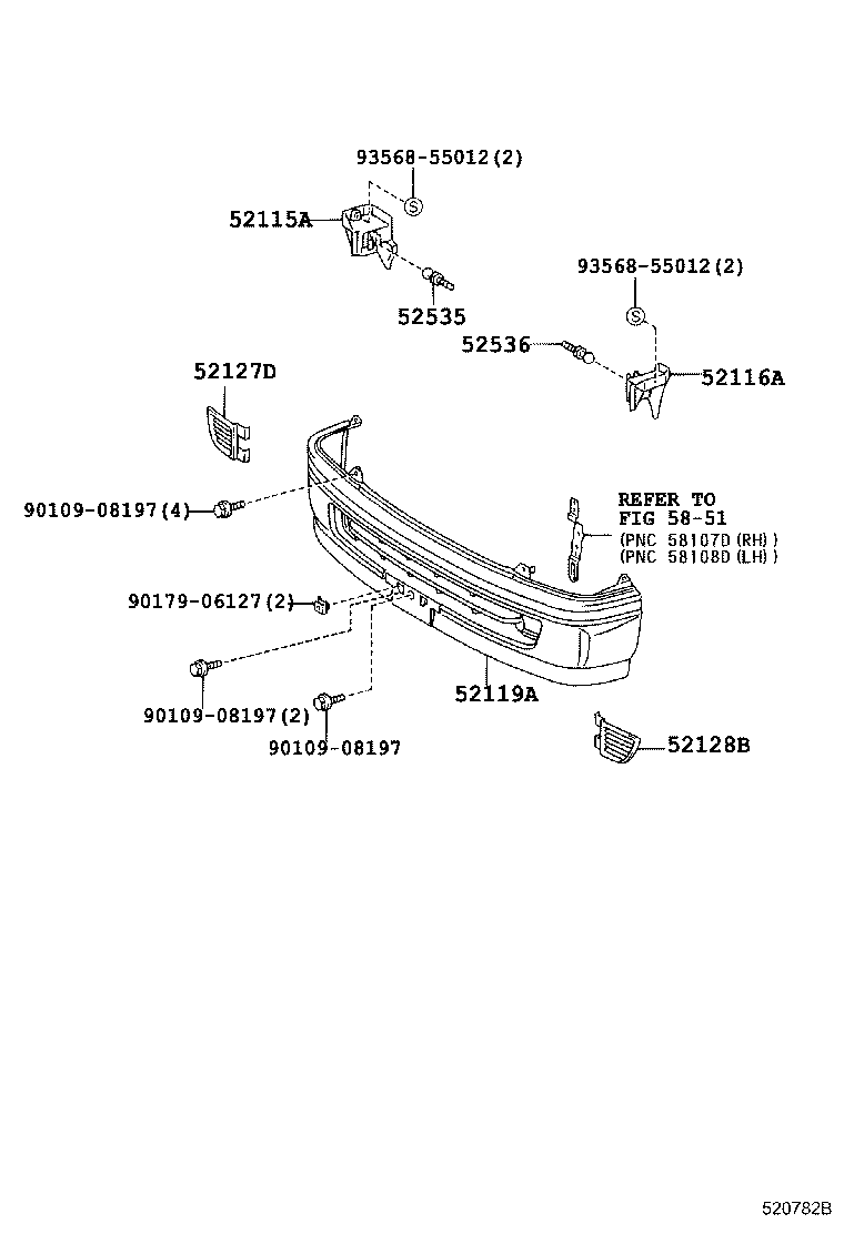  HIACE REGIUSACE |  FRONT BUMPER BUMPER STAY