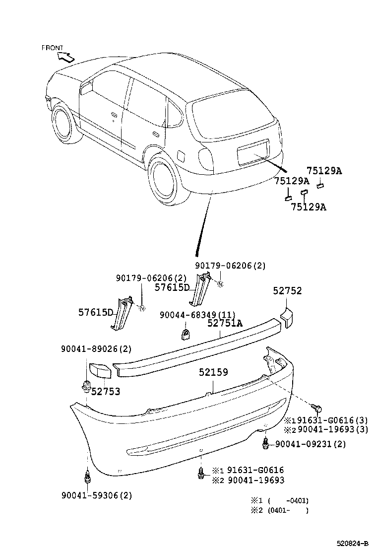  DUET |  REAR BUMPER BUMPER STAY