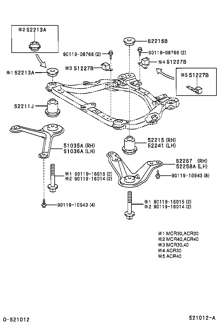  ESTIMA T L |  CAB MOUNTING BODY MOUNTING