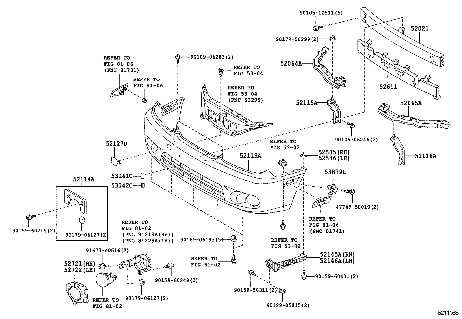  WINDOM |  FRONT BUMPER BUMPER STAY