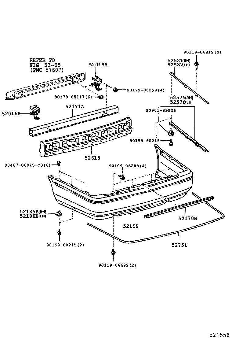  CROWN CROWN MAJESTA |  REAR BUMPER BUMPER STAY