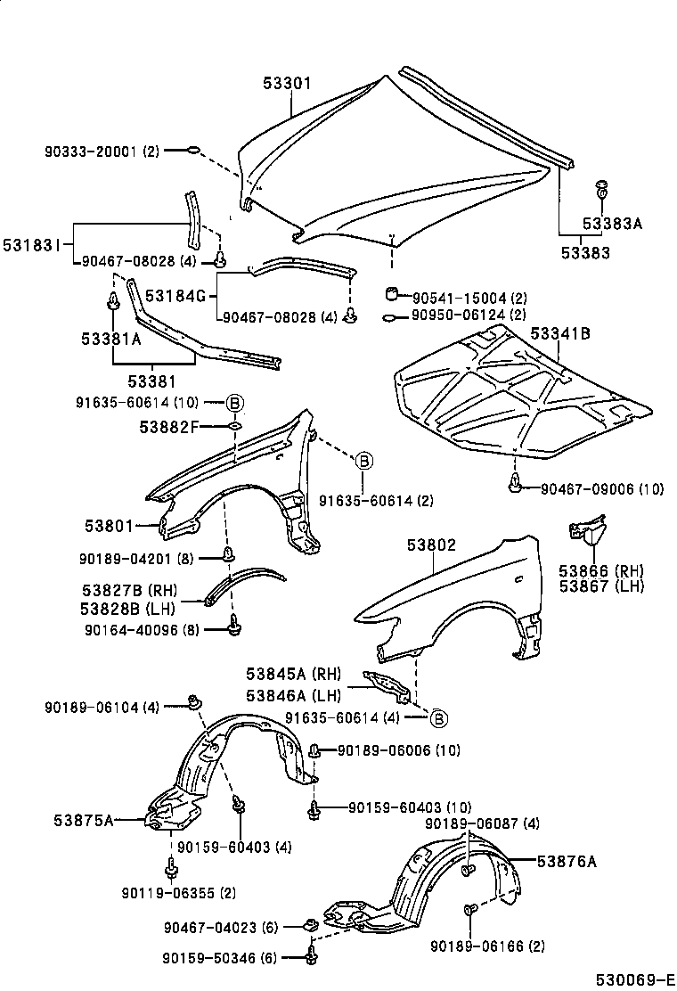  WINDOM |  HOOD FRONT FENDER