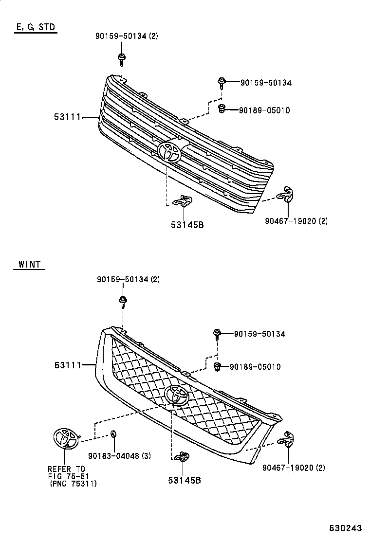  REGIUS TOURING HIACE |  RADIATOR GRILLE