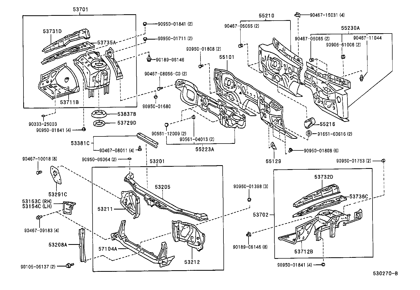  CROWN CROWN MAJESTA |  FRONT FENDER APRON DASH PANEL