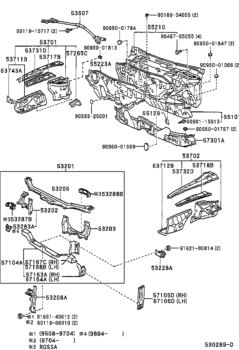  SPRINTER CARIB |  FRONT FENDER APRON DASH PANEL
