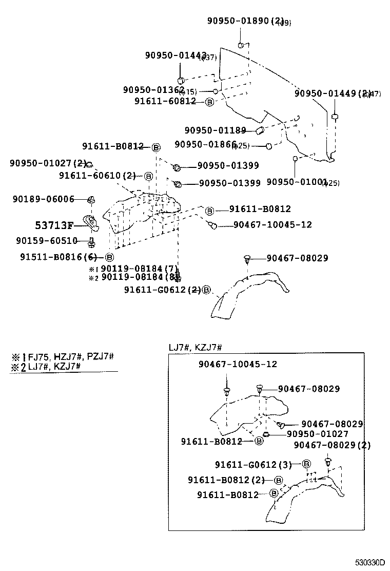  LAND CRUISER S T H T |  FRONT FENDER APRON DASH PANEL