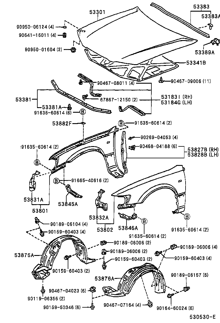  MARK 2 WG |  HOOD FRONT FENDER