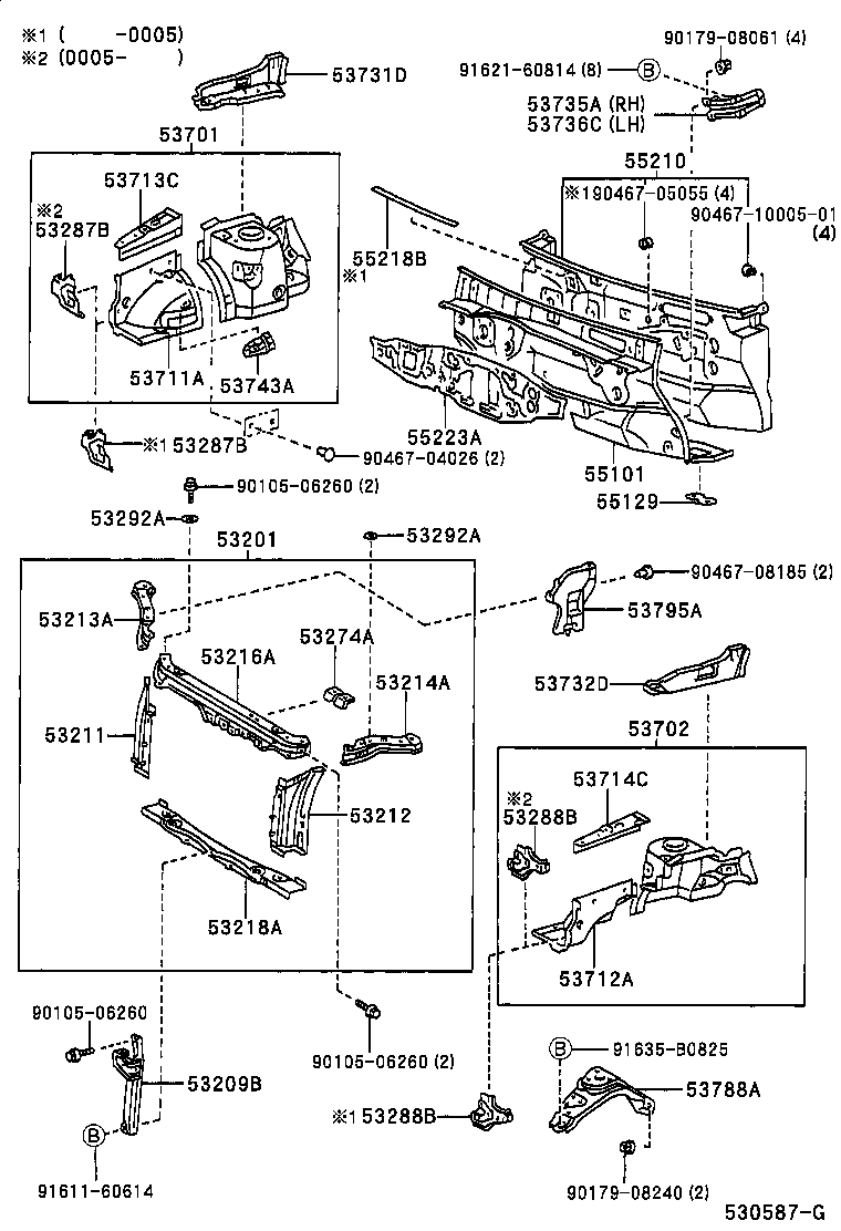  PRIUS |  FRONT FENDER APRON DASH PANEL