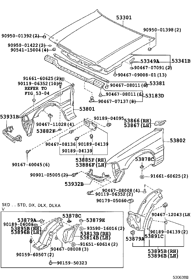  CROWN |  HOOD FRONT FENDER