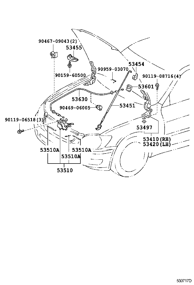  ALTEZZA ALTEZZA GITA |  HOOD LOCK HINGE