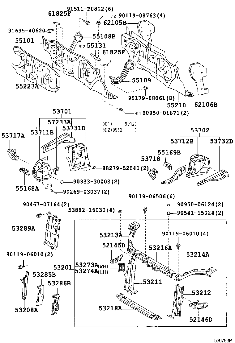  PLATZ |  FRONT FENDER APRON DASH PANEL