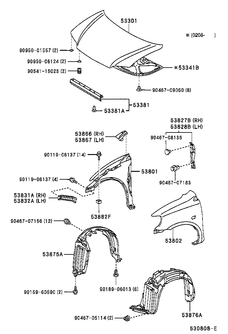 PLATZ |  HOOD FRONT FENDER