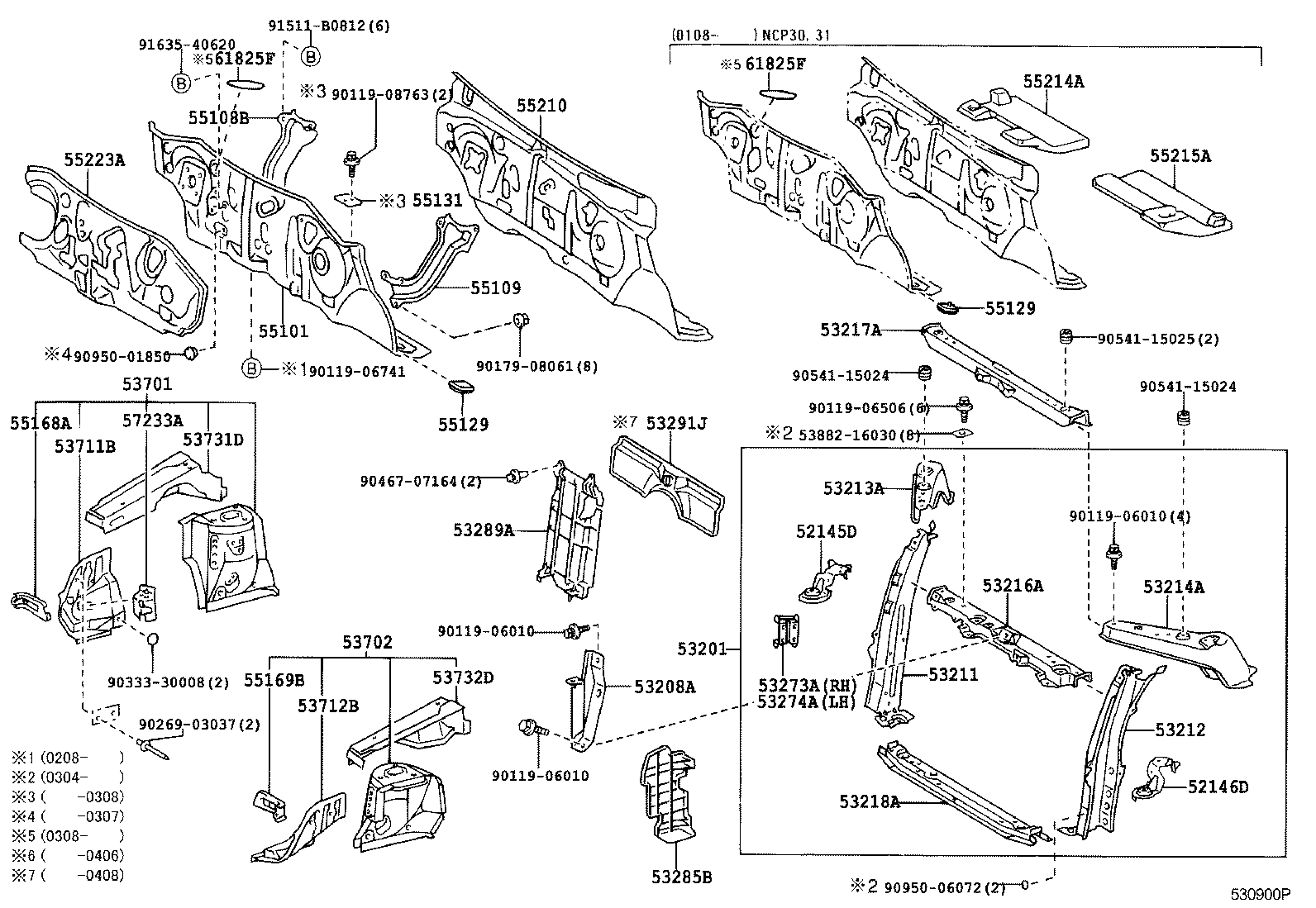  BB OPEN DECK |  FRONT FENDER APRON DASH PANEL