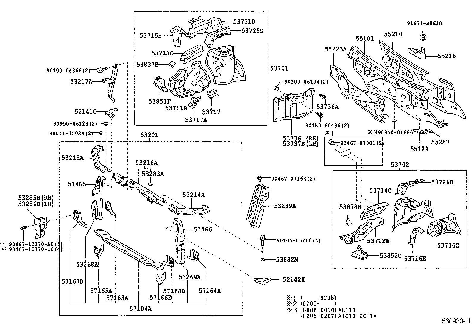  OPA |  FRONT FENDER APRON DASH PANEL