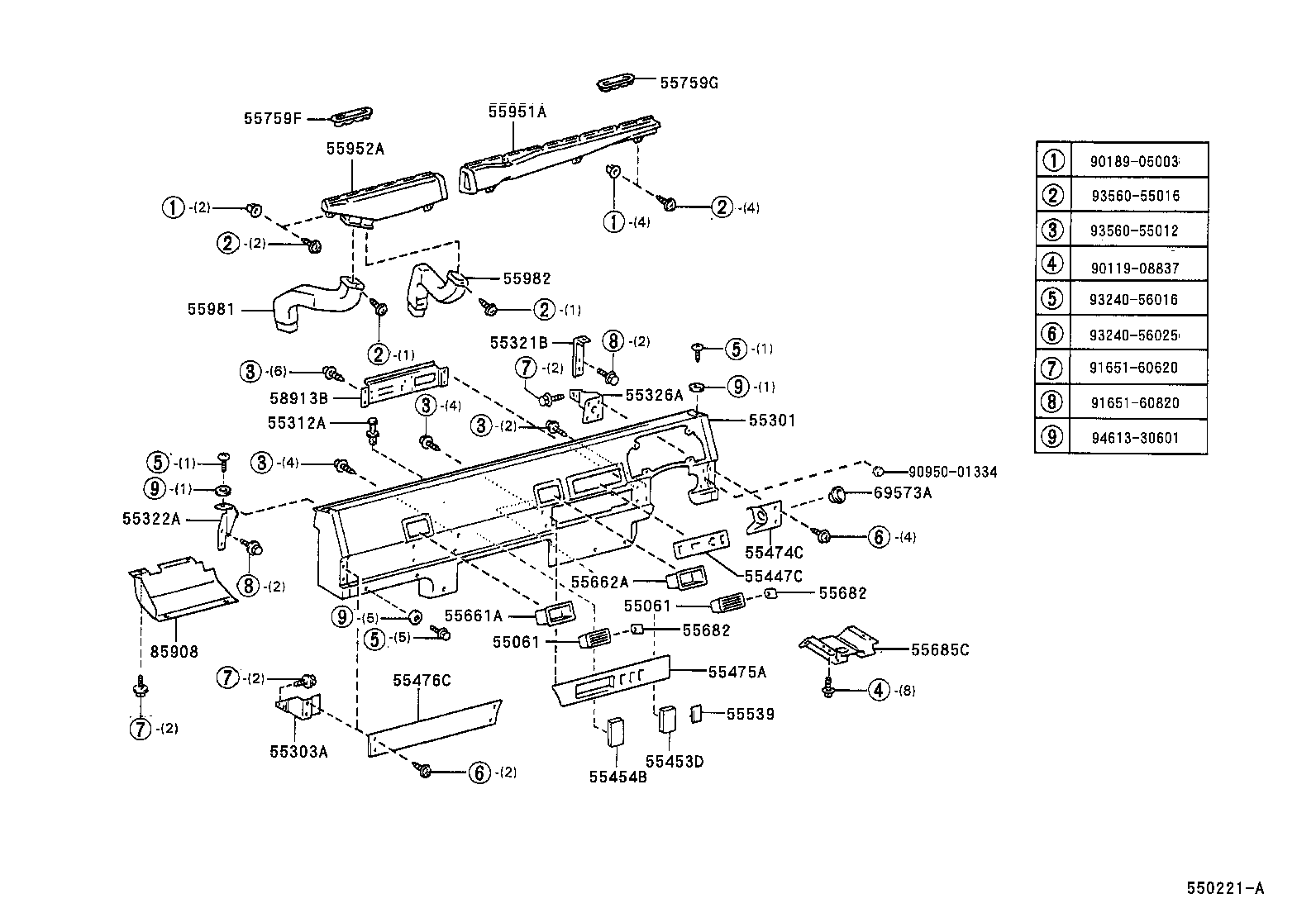  MEGA CRUISER |  INSTRUMENT PANEL GLOVE COMPARTMENT