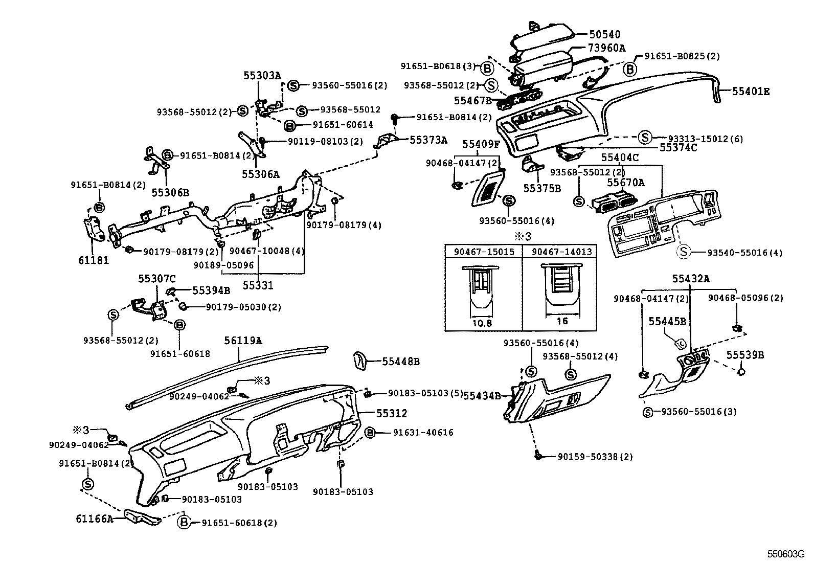  HIACE REGIUSACE |  INSTRUMENT PANEL GLOVE COMPARTMENT