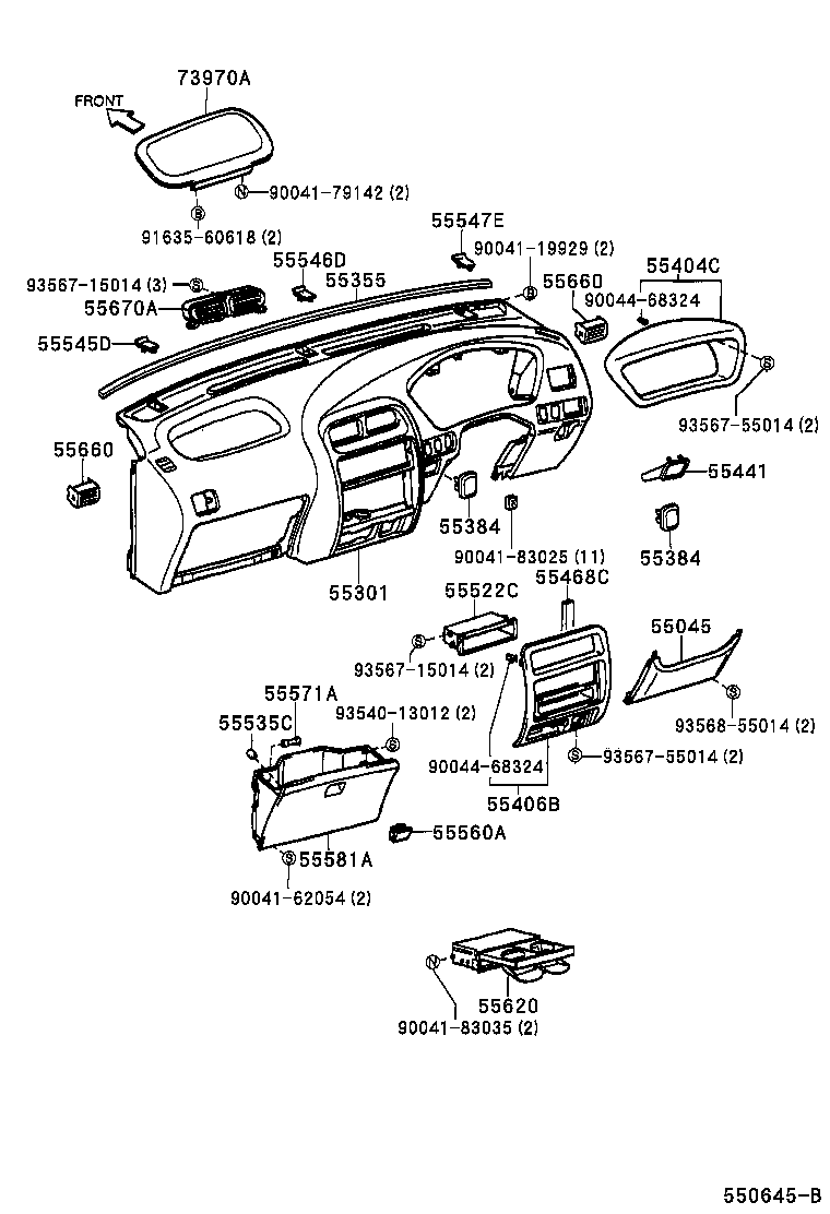  CAMI |  INSTRUMENT PANEL GLOVE COMPARTMENT